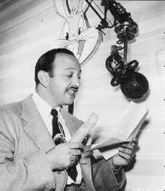 Mel Blanc recording Bugs Bunny animation