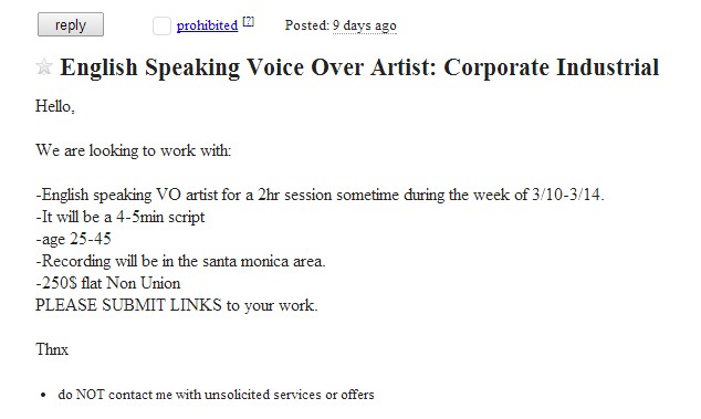 Craigslist Post 2