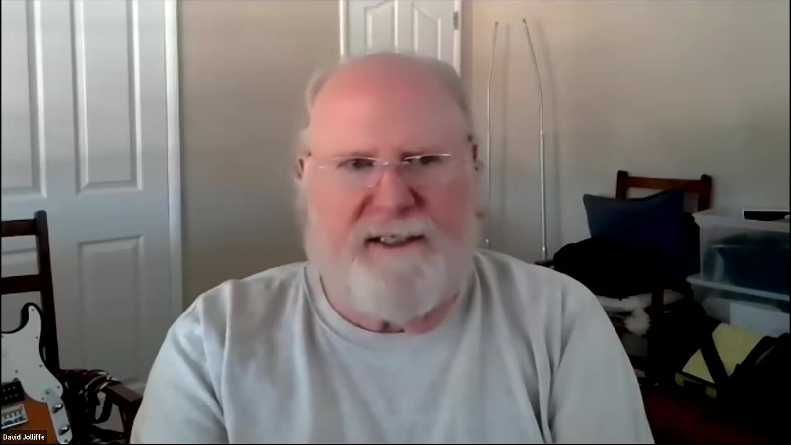 David Jolliffe, copresidente del comité negociador de animación para TV, en la reunión informativa de SAG-AFTRA, 9 de octubre de 2026. Imagen: SAG-AFTRA