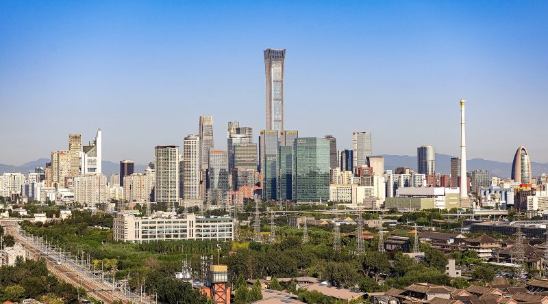 The Beijing CBD skyline seen from the southeast. Image: N509FZ, CC BY-SA 4.0