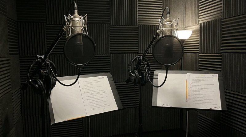Two microphones side by side in a voice-over booth. © Voice Over Herald